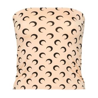 Marine Serre Dames, Tops, Bruin, Maat: M Polyamide