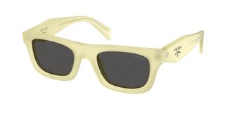 Prada Grey Rectangular Ladies Sunglasses PR C06S 21G08Z 50