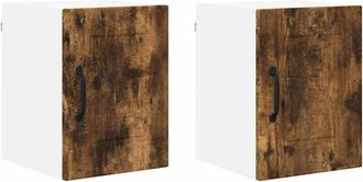 vidaXL Armario de cocina mural 2 pcs Roble ahumado 30 x 31 x 40 cm vidaXL