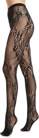 Natori Signature Sheer Feather Lace Net Tights