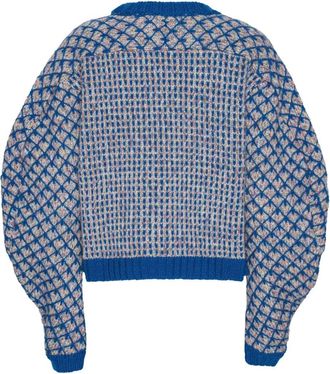 Henrik Vibskov Maglione con motivo geometrico - Blu