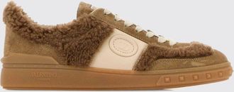 Valentino Garavani Sneakers low-top in pelle scamosciata e shearling con VLogo