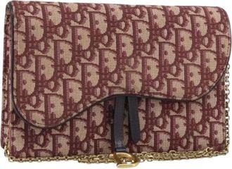Dior Pre-owned Cross Body Bags, female, Red, Size: ONE SIZE Pre-owned Vintage Canvas Shoulder Bag