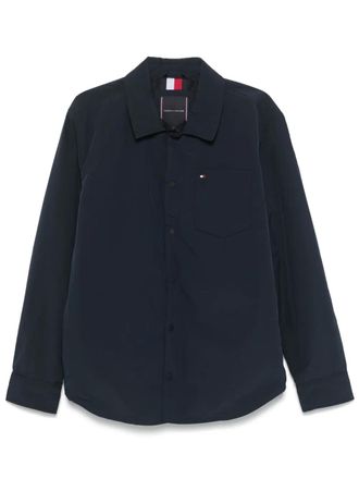 Tommy Hilfiger logo-print padded jacket - Blue