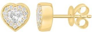 Effy Lab Grown Diamond Heart Stud Earrings in Gold at Nordstrom Rack