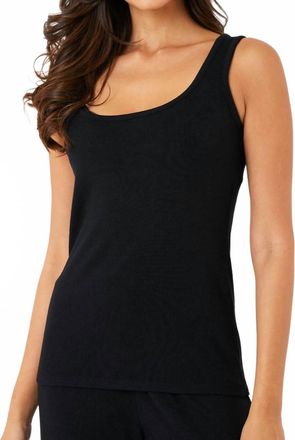 French Kyss Abstract Print Tank Top In Black