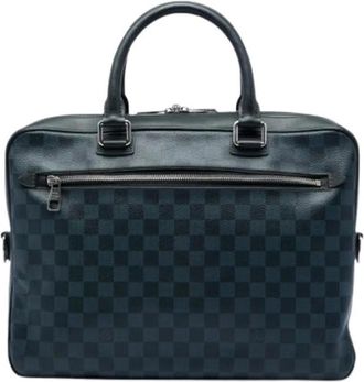 Louis Vuitton Tweedehands Canvas Louis Vuitton tassen - Dames - Vintage Handtas - Blauw - ONE Size - Vintage