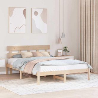 vidaXL Vidaxl - Estructura De Cama Marr&oacute;n 160 X 200 Cm Madera Maciza De Pino