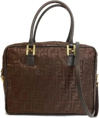Fendi Pre-owned Handbags, female, Brown, Size: ONE SIZE Pre-owned Canvas fendi-bags