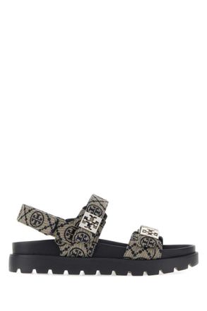 Tory Burch White Logo Sandals