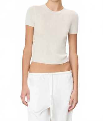 &Eacute;terne Rib Stitch Baby Tee In Bone