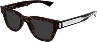Saint Laurent Jacques Vierkante Zonnebril - unisex - Accessoires - Bruin - Maat: 47 MM Nylon