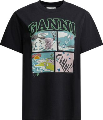 Ganni Bear Comic Teddy T-Shirt