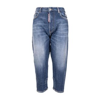 Dsquared2 Cropped Jeans - Dames - Cropped Jeans - Blauw - L - Katoen - Jeans