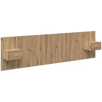 vidaXL Headboard with Cabinet 3 pcs Artisan Oak Engineered Wood vidaXL