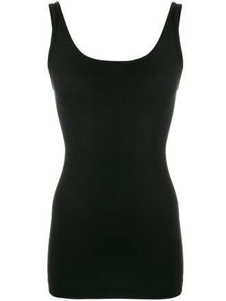 Vince Geribbelde tanktop - Zwart