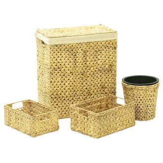vidaXL Juego De Cuarto De Ba&ntilde;o Jacinto De Agua 4 Piezas Vidaxl