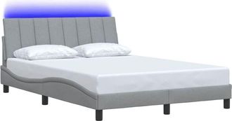 vidaXL Vidaxl - Estructura de cama sin colchón tela gris claro 120x200 cm