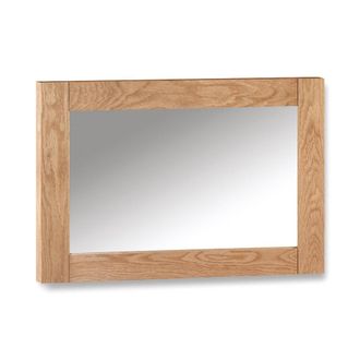 Julian Bowen Marlborough Wall Mirror 100x70cm - Oak - Julian Bowen | TJ Hughes