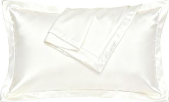 OEM Fundas De Almohada De Seda De Morera De 48x74 Cm Y 40 Momme, Protector De Almohada Blanco De Lujo Con Solapa, Hipoalerg&eacute;nico, Antiencrespamiento, Cuid
