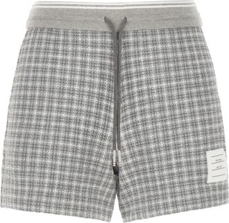 Thom Browne Casual Katoenmix Dames Shorts - Dames - Korte Broeken - Grijs - S - Katoen - Korte Broeken