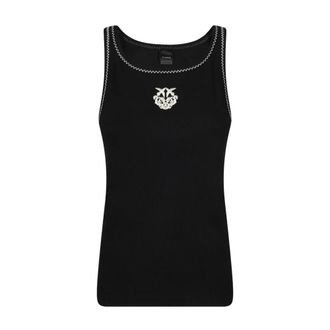 Pinko Sleeveless Tops, female, Black, Size: XS Sleeveless Tops