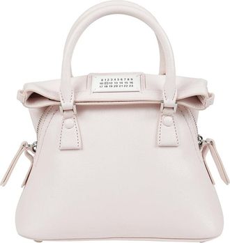 Maison Margiela Tassen, Dames, Beige, ONE Size, Leer, Klassieke leren tote handtas
