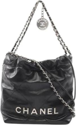 Chanel Pre-owned Vintage Bucket Bag - Dames - Vintage Tas - Zwart - ONE Size - Leer - Vintage