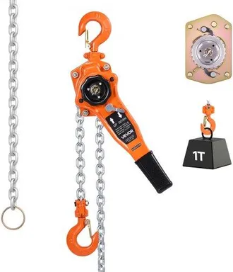 OEM Polipasto De Cadena Manual De Palanca, 1 T, Elevaci&oacute;n 3 M, Con Freno Mec&aacute;nico De Doble Trinquete, Con Ganchos Giratorios De 360&deg;, Para Almac&eacute;n, Constr