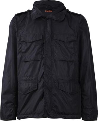 Aspesi Lichtgewicht Vento Jas - Heren - Zomerjassen - Blauw - 2XL - Jassen