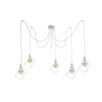 Netlighting Ruben Cluster Pendant Ceiling Light White 5x E27