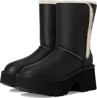 UGG Womens Esmee Leather Boot Fashion, Black, 6 UK