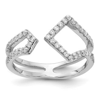 Diamond2Deal 14k White Gold Lab Grown Diamond Wedding Band Ring 1/2Ct Clarity- VS Color- G-H