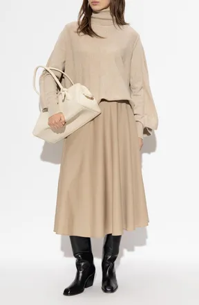 Moschino Wool Skirt, Womens, Beige