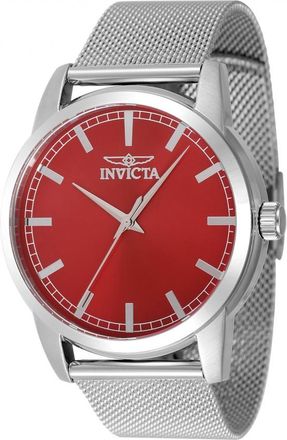 Invicta Celestial Quartz Red Dial Mens Watch 48509