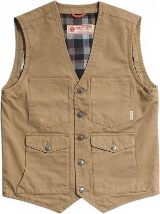 Iron And Resin Mens Bronco Vest In Beige