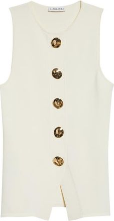 Altuzarra Happer Button-Up Sweater Vest in 000102 Ivory at Nordstrom, Size X-Small