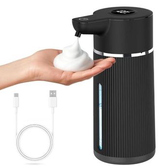 OEM Dispensador De Jab&oacute;n Autom&aacute;tico Sin Contacto Para Cocinas Y Ba&ntilde;os, Capacidad De 420 Ml/14,5 Oz, Pantalla Digital Inteligente, 4 Niveles De L&iacute;quido Aju
