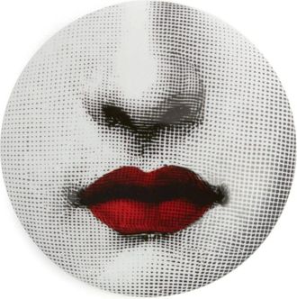 Fornasetti Fornasetti, Home, Dames, Wit, ONE Size, Rode Lippen Porseleinen Sieradendoos