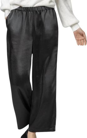 Lilla P Womens Wide Leg Pant In Black