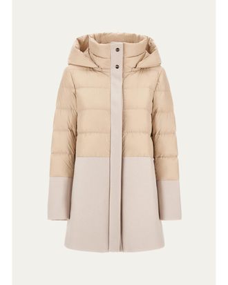 Herno Woven Half Down-Fill Jacket