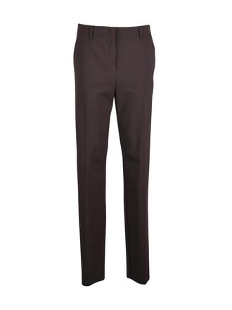 Marella Straight Leg Trousers with Tailored Silhouette and Zip Closure