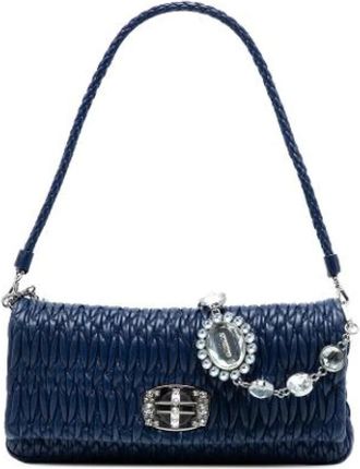 Miu Miu Pre-owned Shoulder Bags, female, Blue, Size: ONE SIZE Pre-owned Shoulder Bag