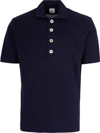 Eleventy buttoned short-sleeve polo shirt - men - Cotton - S - Blue