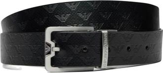 Armani Accessoires, Heren, Zwart, ONE Size, Leer, Reversible Riem