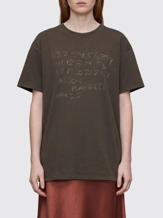 Maison Margiela T-shirt girocollo in cotone con Numeric Logo