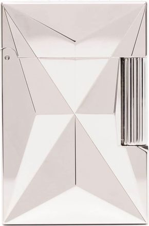 S.T. Dupont logo-engraved lighter - men - Brass - One Size - Silver