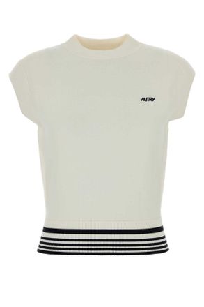 Autry White Knit Vest