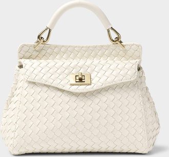 JW PEI Womens Lucia braided faux-leather evening bag