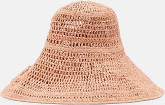 Chlo&eacute; Chlo&eacute; Logo raffia sunhat